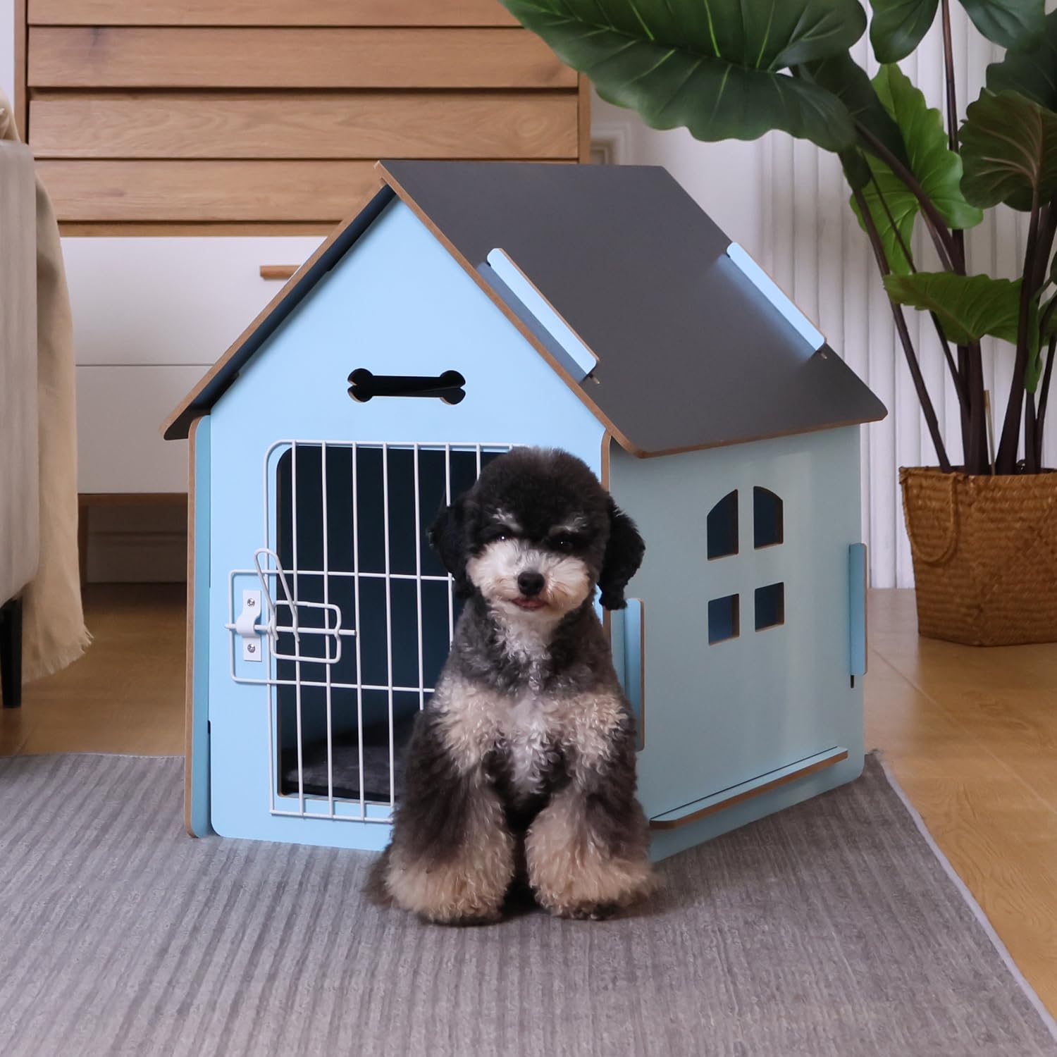 Amazon.com : Dog House Indoor for Small Dogs or Cats, Cozy Wooden